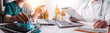 © ARMMY PICCA - Medicine doctor using tablet with digital medical interface icons, Medical technology and network concept.