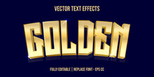 Golden Vector Text Effects With Glossy Gold Effects