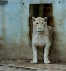 white lioness