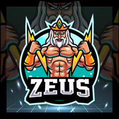 Canvas Print - zeus mascot. esport logo badge