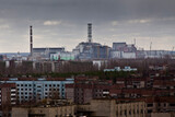 Fototapeta Miasto - Prypeć opuszczone miasto w pobliżu elektrowni w czarnobylu