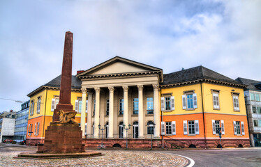 Poster - Markgrafliches Palace at Rondellplatz in Karlsruhe, Baden-Wuerttemberg, Germany