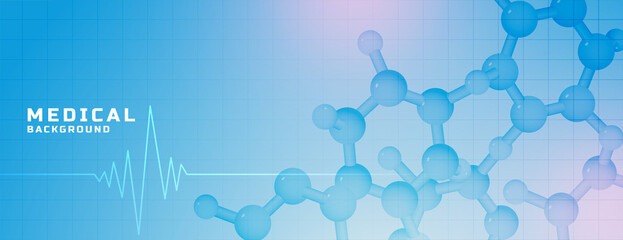 Wall Mural - medical molecules chemistry science banner design