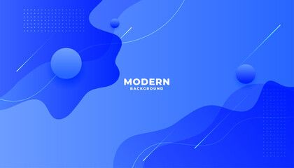 Wall Mural - abstract blue background with fluid wavy shapes