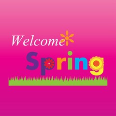 Wall Mural - Happy Spring Day Vector Template Vector illustration