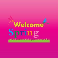 Wall Mural - Happy Spring Day Vector Template Vector illustration