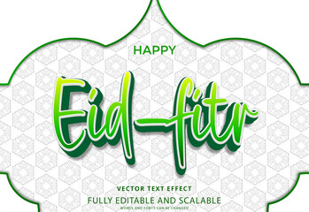 Wall Mural - eid text effect editable eps file