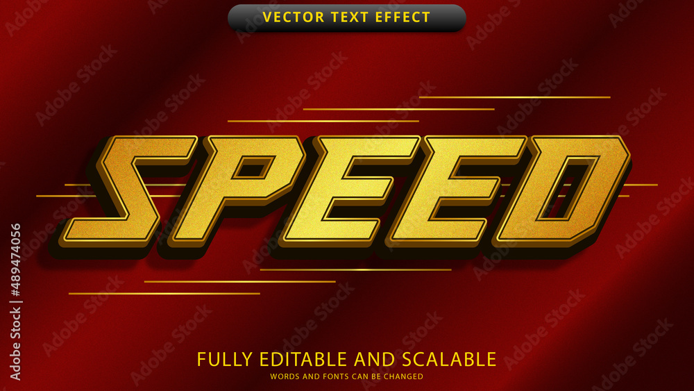 speed text effect editable eps file Stock Vector | Adobe Stock