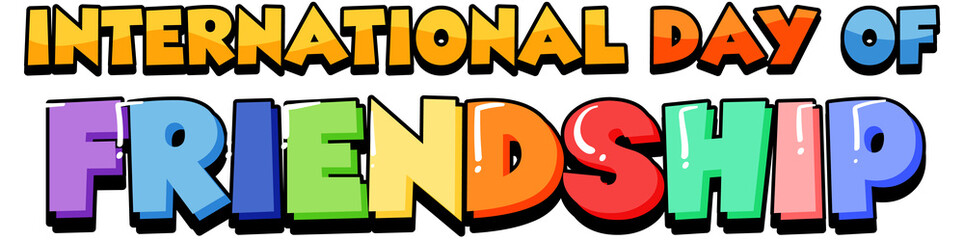 Wall Mural - International Day of Friendship logo banner