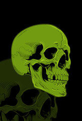 Wall Mural - Skull head vector illustration