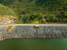 Eungella Dam Wall With Monitoring Station