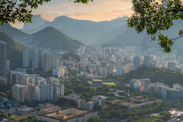 Wall Mural - view from the mountain to the city of Rio de Janeiro.