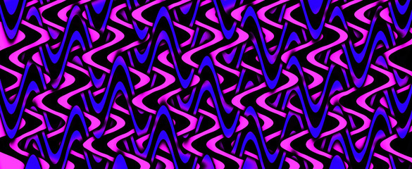 Wall Mural - Bright multicolor background. Blue red wavy pattern.