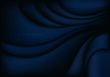 Abstract Satin Fabric Folds Or Fluid Wave Blue Background Texture Luxury Material