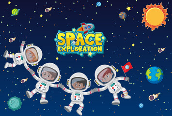 Wall Mural - Astronaut exploring the space