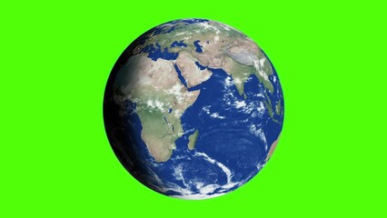 planet earth rotation - computer generated animation. night to day change. realistic world globe rot