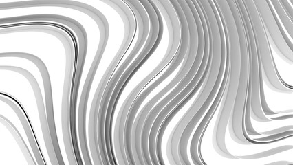 Canvas Print - Abstract background with stripes or curved lines. 3D render