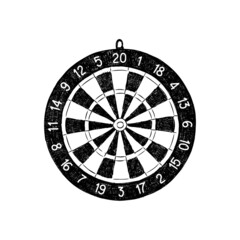 Darts and arrow illustration, drawing, engraving, ink, line art, vector