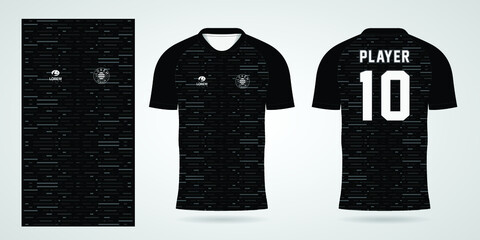 Wall Mural - black sports shirt jersey design template
