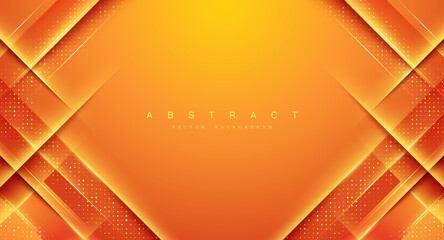 Wall Mural - abstract trendy orange background. modern background with prominent texture lines and halftone dots.