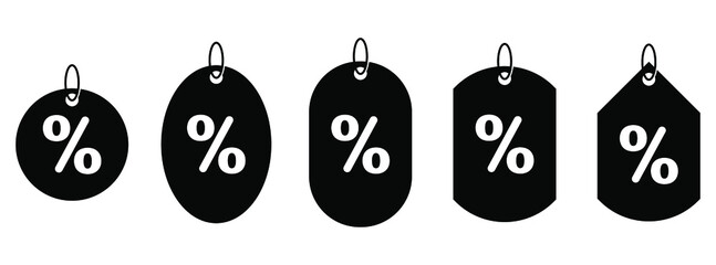 Wall Mural - discount offer tag icon. set os shopping tags icons. conceptual business icons. percentage icon. vec