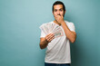 © AntonioDiaz - Surprised man counting his money