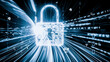 © InfiniteFlow - Cyber security and online data protection with tacit secured encryption software . Concept of smart digital transformation and technology disruption that changes global trends in new information era .