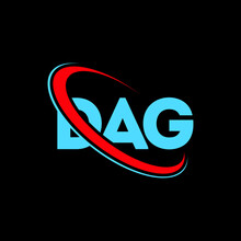DAG Logo. DAG Letter. DAG Letter Logo Design. Intitials DAG Logo Linked With Circle And Uppercase Monogram Logo. DAG Typography For Technology, Business And Real Estate Brand.