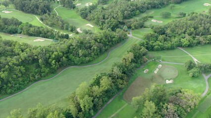 Poster - Top down view of Hong Kong golf court