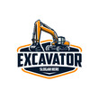 Excavator company ready made emlem logo template. Best for excavating realated industry