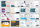 Fototapeta  - Corporate postcard design template. amazing and modern postcard design. Postcard design template. Postcard real estate, business postcard, postcard template, post card, postcard layout bundle