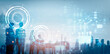© Danai - Business global network connection telecommunication Metaverse technology concept, Futuristic business people group working on communication technology with internet link graphic background