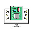 firmware software color icon vector illustration