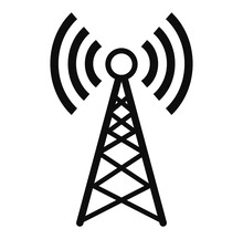 Transmitter Antenna Symbol. Signal Tower Icon. Communication Antenna Simple 