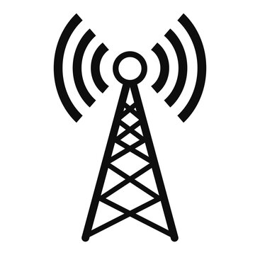 transmitter antenna symbol. signal tower icon. communication antenna simple