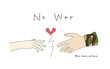 © yugoro - No War.  戦争反対　イラスト　手　家族　夫婦　カップル　STOP WAR　兵士　軍人