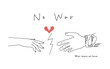 © yugoro - No War.  戦争反対　イラスト　手　家族　夫婦　カップル　STOP WAR　兵士　軍人