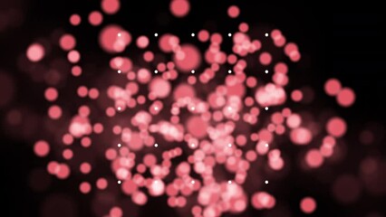 Wall Mural - futuristic atoms revolve around nuclei. 4k. 3d. concept of quantum entanglement, future physics. the