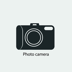 Sticker - Photo camera vector icon illustration sign 