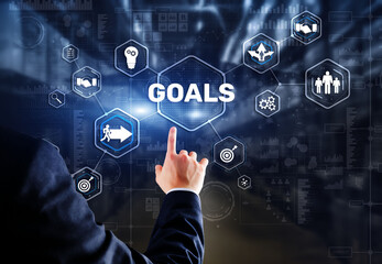 Wall Mural - Teamwork Goals Strategy Business Support Concept