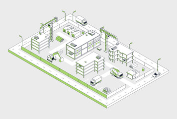Construction fabric isometric
