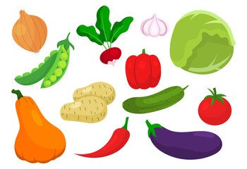 Wall Mural - Set of vegetables