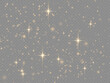 © Vitalii - Yellow dust sparks, golden stars, bokeh gold light