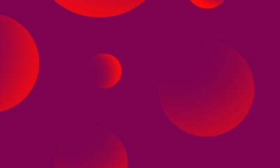 Canvas Print - Red circles gradient on purple dark abstract background. Modern graphic design element.