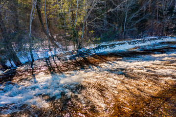 Wall Mural - snow on the lake