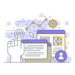 UI UX interface concept website illustration design 1