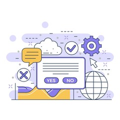 Wall Mural - ui ux interface concept website illustration design 2