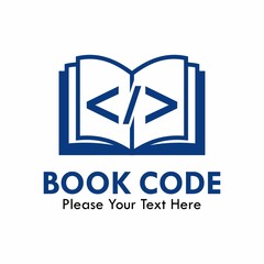 Book code logo template illustration