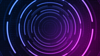 Wall Mural - neon glow vortex coil technology space sense poster background
