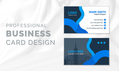 Wall Mural - Stylish modern business card design template. Creative visiting card print template and stationery design.